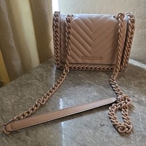 Aldo Beige Quilted Crossbody Bag